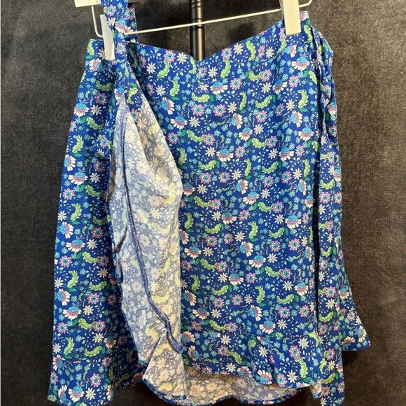 Loft 2 Petite Floral Ruffle Wrap Skirt - Picture 8 of 8